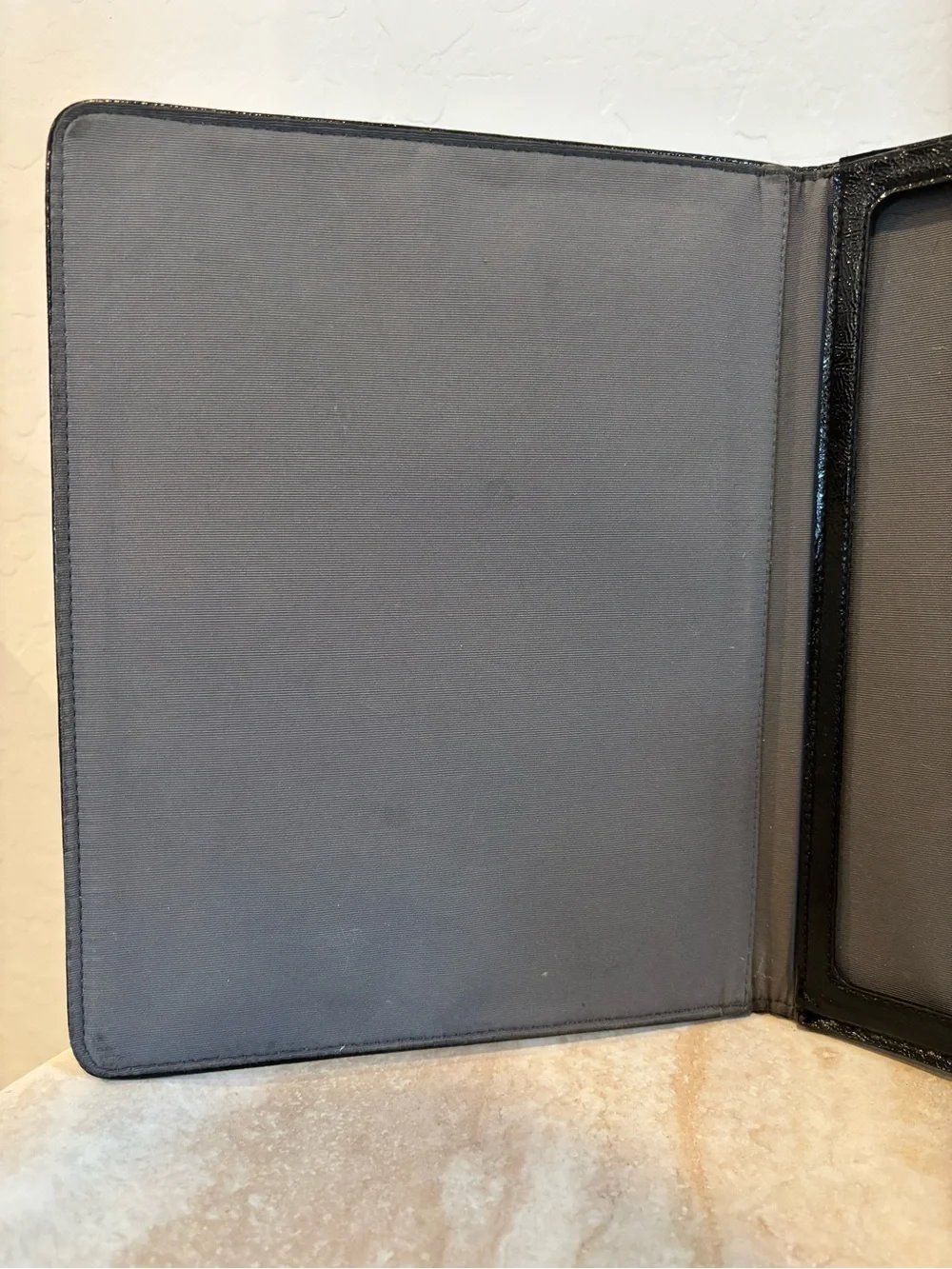 Coach Purple Leopard Print Tablet Folio Case with Turn-Lock Closure